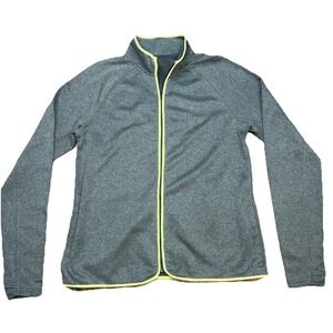 Under Armour Coldgear Women's Large Pitch Grey Full Zip Fleece Golf‎ Thumbholes